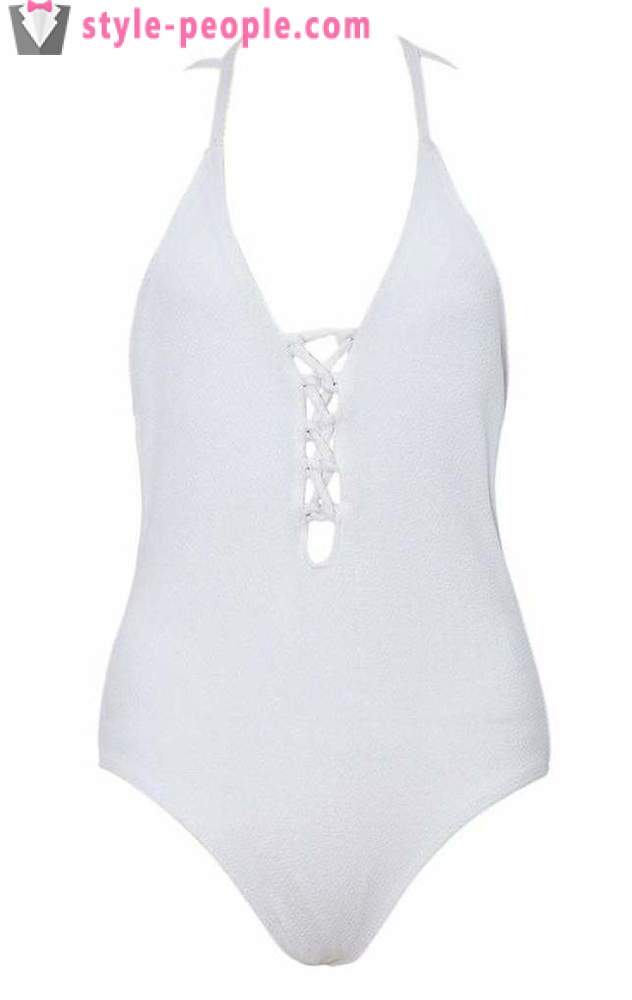 Baltas maudymosi kostiumėlį: foto, tipai ir modeliai, rekomendacijos atrankos ir priežiūros