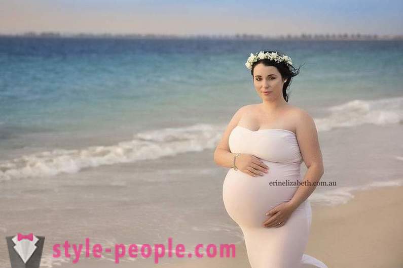 Nuotraukos moteriai, kuri yra nėščia pyaternyashkami