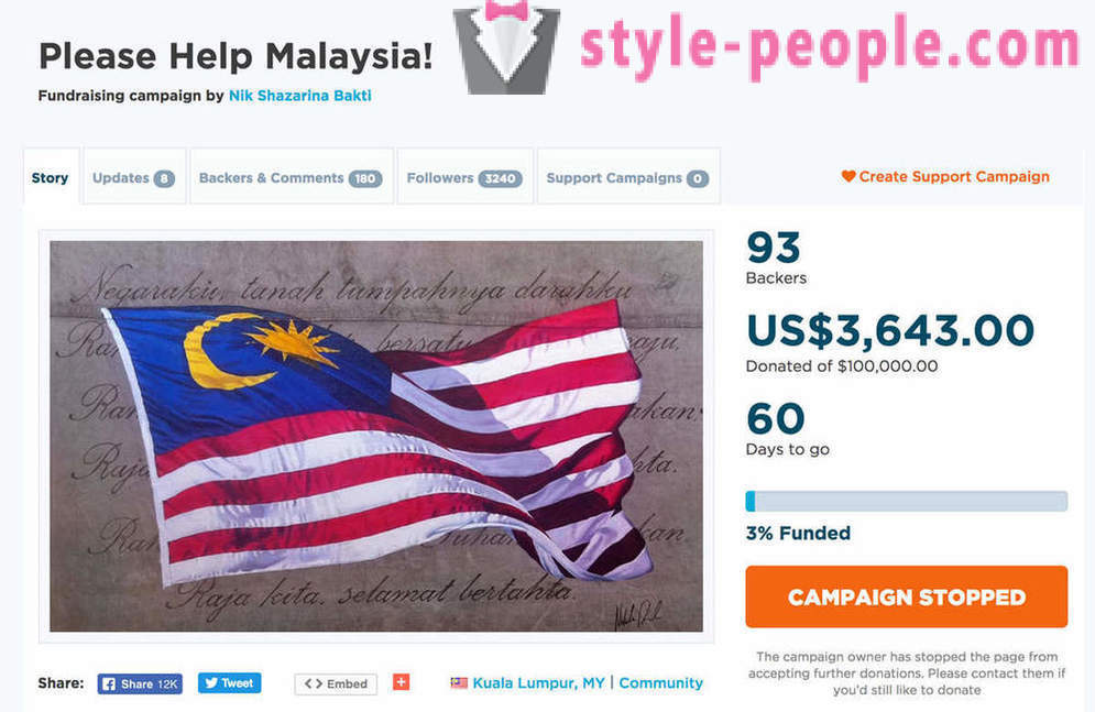 Gyventojai Malaizija nusprendė mokėti skolą