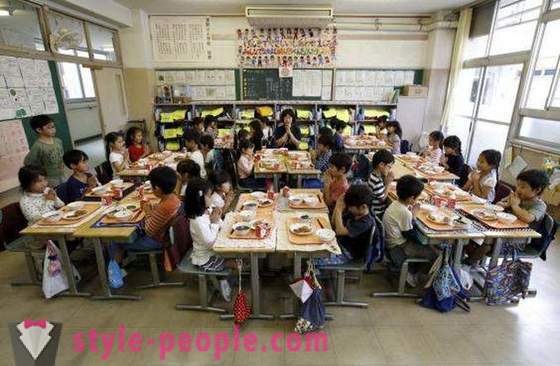 Į Japonijos švietimo sistemoje maistas