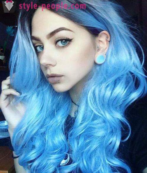 Mergina su mėlynu plaukai: funkcijomis, aprašymų ir įdomių faktų